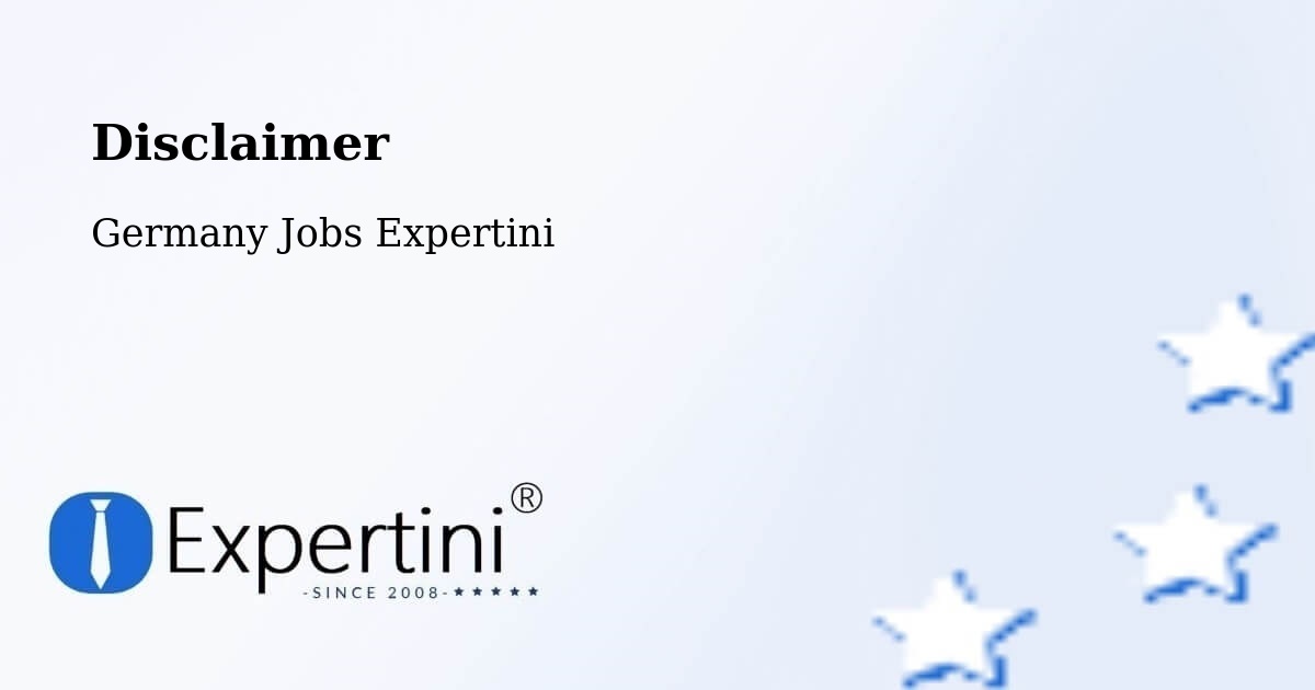Disclaimer – Ernstroda - Germany Jobs Expertini